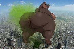ai_generated anus back_view bbw big_breasts dreamworks farting giantess gloria_the_hippopotamus huge_ass madagascar_(series) perchance_ai round_belly ssbbw