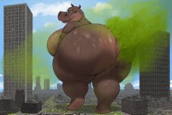ai_generated anus back_view bbw big_breasts dreamworks farting giantess gloria_the_hippopotamus huge_ass madagascar_(series) perchance_ai round_belly ssbbw
