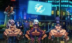 3boys 3girls animated cowgirl cowgirl_pose cowgirl_position diana_diamond foxy_(kof) fucked_together k' kim_kaphwan king_of_fighters king_of_fighters_xiii kula_diamond kyo_kusanagi m.u.g.e.n mugenspriteslover orgy orgy_sex snk sprite_art the_king_of_fighters