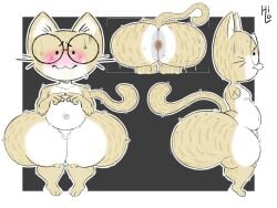 2025 anthro anus ass balls big_butt black_eyes black_eyewear black_glasses blush blush_lines bodily_fluids brown_body brown_ears brown_fur brown_tail digital_media_(artwork) domestic_cat eyewear eyewear_only felid feline felis front_view fur genitals glasses glasses_only hi_res huge_butt hyper hyper_butt itsme_hilo male mammal model_sheet multicolored_body multicolored_fur nude penis rear_view shy side_view signature small_balls small_penis solo standing sweat tail tan_body tan_fur teapot_(body_type) thick_thighs two_tone_body two_tone_fur wearing_glasses whiskers