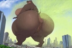 ai_generated anus back_view bbw big_breasts dreamworks farting giantess gloria_the_hippopotamus huge_ass madagascar_(series) perchance_ai round_belly ssbbw