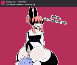 1girls anthro anus ass bottomless facesitting female furry susieruu suzi_(susieruu) tagme trans_woman