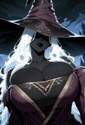 1female 1girls ai_assisted ai_generated bare_shoulders black_body black_lips black_skin bright_hair civitai cleavage cleavage_dress cleavage_focus clothed clothed_female clothed_humanoid cloudy_sky colored_skin coloredbin.ai coloredbin_ai dark_sky elden_ring elden_ring_nightreign eyeless eyeless_female female female_focus female_humanoid female_only front_view front_view_focus fully_clothed fully_clothed_female fully_clothed_humanoid huge_boobs huge_breasts huge_tits humanoid humanoid_female humanoid_focus humanoid_only humanoid_woman large_boobs large_breasts large_hat large_tits lips long_hair looking_at_viewer massive_boobs massive_breasts massive_tits mature_female mature_humanoid mature_woman night_sky off_shoulder off_shoulder_dress outdoor_background outdoors outside plump_boobs plump_breasts plump_tits purple_dress purple_outfit purple_robe recluse_(nightreign) robes seductive seductive_gaze seductive_look shaded_eyes solo solo_female solo_focus solo_humanoid thick_boobs thick_breasts thick_tits top_heavy top_heavy_breasts upper_body upper_body_focus upper_body_only white_hair witch witch_hat witch_outfit