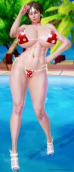 3d aikawa_aiko bikini busty female female_focus female_only hourglass_figure sakura_kasugano skimpy street_fighter tagme wide_hips