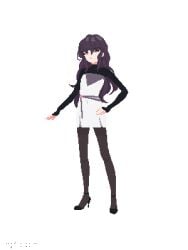 animated ass_expansion belly_expansion digestion indulgences pixel_art sophia_(indulgences) tight_clothing tsundere