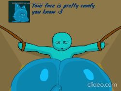 ass ass_bigger_than_head ass_clap ass_cleavage ass_jiggling facesit facesitting furry_female sitting_on_person slime_cat slime_girl tagme video