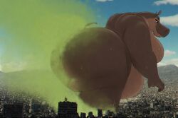 ai_generated anus back_view bbw big_breasts dreamworks farting giantess gloria_the_hippopotamus huge_ass madagascar_(series) perchance_ai round_belly ssbbw