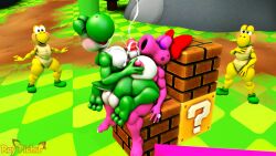 1girls 3boys 3d ?_block anthro anthro_on_anthro balls big_penis birdo block blush boobjob bow bow_on_head breasts closed_eyes cum cumshot dinosaur dr.ivopingasnik ejaculation erection female furry furry_female furry_male furry_only genitals green_skin green_yoshi hands_on_breasts huge_cock koopa koopa_troopa large_penis looking_at_another male male/female mario_(series) multiple_boys nintendo nipples orgasm orgasm_face penis penis_between_breasts pink_skin red_bow reptile scalie sitting source_filmmaker straight tail testicles turtle yoshi
