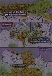absurd_res anthro bodily_fluids champa clothed clothed_anthro clothed_male clothing danothegingerfatass dialogue domestic_cat dragon_ball dragon_ball_super drinking drinking_alcohol drinking_urine duo eating eating_feces eating_food feces feces_in_mouth feces_on_food felid feline felis food genital_fluids god_of_destruction hi_res lgbt_pride lgbt_rainbow looney_tunes male male/male mammal metro-goldwyn-mayer overweight overweight_anthro overweight_male scat sylvester_(looney_tunes) thomas_cat tom_and_jerry urine urine_in_mouth warner_brothers watersport_on_food watersports weight_gain