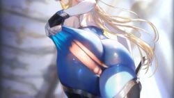 1girls ai_assisted animated anus_peek ass ass_focus blonde_hair bodystocking bodysuit bouncing_ass breasts brown_dust_2 female from_behind gloves grabbing_own_ass huge_ass lower_body no_sound official_animation pussy ripped_clothing skin_tight solo spread_ass tagme thick_ass thick_thighs third-party_edit video wilhelmina_(brown_dust)