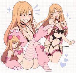 1girls ass breasts cremanata female female_focus female_only kitagawa_marin large_breasts light-skinned_female light_skin lingerie solo sono_bisque_doll_wa_koi_wo_suru thick_thighs thighhighs thighs wide_hips