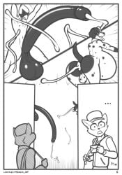 2025 anthro anthro_on_anthro ass avian backsack balls beak big_balls big_penis biped bird bodily_fluids canid canine canis cardinal_(bird) clothing collar collar_only comic cum cum_in_ass cum_inside dalmatian delivery_(commerce) delivery_employee domestic_dog ellipsis fingers floppy_ears freckles_(artist) genital_fluids genital_raphe genitals glans group half-erect hat headgear headwear hi_res huge_balls huge_cock humanoid_genitalia humanoid_penis hyper hyper_balls hyper_genitalia hyper_penis inflation inflation interspecies lunares_(freckles) male male/male mammal monochrome nude oscine passerine penis postal_carrier postal_delivery pulsar_(character) raised_tail raphe_(anatomy) scrotal_raphe tail trio