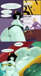 comic gigantic_breasts homestuck jade_harley kanaya_maryam macro rose_lalonde slugman_(artist) tagme