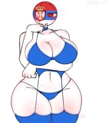 ... 1girls big_ass big_breasts big_thighs bra countryhumans female kak0yt0_chel serbia_(countryhumans) tagme what_the_fuck