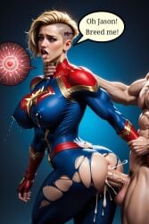 1boy 1girls age_difference ahe_gao ai_generated ass balls batman_(series) big_ass big_balls big_breasts big_penis blonde_female blonde_hair blue_eyes breeding breeding_request captain_marvel carol_danvers cock crossover cum_in_pussy cum_inside dc dc_comics drooling fertilization horny horny_female impregnation impregnation_request jason_todd large_breasts leaking leaking_milk light-skinned_female light-skinned_male light_skin marvel marvel_comics milking_breasts muscular muscular_female muscular_male older_female older_female_and_younger_male penis red_hood_(dc) short_hair short_hair_female superhero superheroine undercut vaginal_penetration white_female white_male younger_male