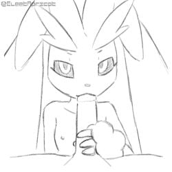 1boy anthro colorless eleetapricot female furry human_on_anthro lopunny male/female pokemon pokemon_(species) pokephilia sealer4258 sound straight_sex tagme video
