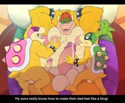 2025 3boys age_difference anthro anthro_on_anthro anti_dev areola armpit_fetish armpit_lick armpit_play ass backsack balls balls_size_difference ballsack bed bedding bedroom belly belly_squish biceps big_balls big_penis bite bodily_fluids bowser bowser_day bracelet caption claws cuddling dripping english_text erect_nipples erection eyebrows eyewear fat fat_belly fat_male father_(lore) father_and_child_(lore) father_and_son_(lore) furniture furry furry_male furry_only gay genital_fluids genitals glans glasses group hair handjob hands_behind_head hi_res horn hug huge_balls huge_cock humanoid_genitalia humanoid_penis iggy_koopa incest_(lore) inside jewelry koopa koopaling licking looking_at_viewer lying male male/male mario_(series) muscular muscular_anthro muscular_male nintendo nipple_bite nipple_fetish nipple_pinch nipple_play nipples non-mammal_balls non-mammal_nipples nude obese obese_anthro obese_male on_back on_bed on_side open_mouth open_smile overweight overweight_anthro overweight_male parent_(lore) parent_and_child_(lore) parent_and_son_(lore) pecs penile penis penis_size_difference pillow pinch precum precum_drip precum_string red_hair reptile roy_koopa saliva scalie sex shell size_difference smile son_(lore) spiked_bracelet spiked_shell spikes spikes_(anatomy) squish stated_incest sunglasses sweat teeth text thick_penis tongue tongue_out trio uneven_balls vein yaoi yellow_skin
