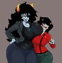 homestuck huge_breasts slugman_(artist) tagme terezi_pyrope vriska_serket