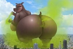 ai_generated anus back_view bbw big_breasts dreamworks farting giantess gloria_the_hippopotamus huge_ass madagascar_(series) perchance_ai round_belly ssbbw