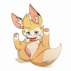 1:1 absurd_res anthro anus ass belly big_ears black_nose blue_eyes blush bodily_fluids brown_body brown_fur claws clenched_teeth collar collar_only cygames dripping ear_tuft eyebrows facial_tuft fur genital_fluids genitals head_tuft hi_res lagomorph leaking_precum light_(world_flipper) male mammal multicolored_body multicolored_fur navel nude orange_body orange_fur pawpads paws penis precum precum_drip precum_on_own_penis precum_on_penis shadow simple_background solo sweat sweatdrop tail teardrop tears teary_eyes teeth tuft tummyrubss white_background white_body white_fur world_flipper