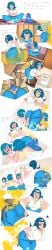 ass ass_focus blue_hair face_in_ass facesitting fart fart_fetish fart_sniffing fart_torture farting_in_face farting_on_face generation_7_pokemon lana's_mother_(pokemon) lana_(pokemon) lazei pokemon popplio unaware