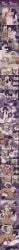 anal anal_orgasm bunnewo bunnewo_nique bunny_boy cat_girl comic cum_in_ass cumming dark_circles dark_skin enormous_cock fellatio femboy first_time giant_cock glasses l'fah_morcant miqo'te original scars_on_arm scars_on_thighs small_penis trans_girl