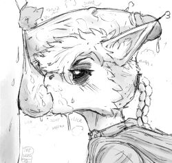alien anthro anton_barkowitz apollo_caelum balls balls_suck black_sclera bodily_fluids braided_hair braided_ponytail canid canine cloak clothing cum dragon dripping duo fellatio genital_fluids genitals greyscale grumpy hair hi_res male male/male mammal monochrome mythological_creature mythological_scalie mythology oral penile penis ponytail precum precum_drip pubes scalie sex side_view sith sucking sweat theserg throbbing throbbing_penis vein veiny_penis