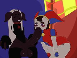 1boy 1boy1girl 1femboy 1girls animated anthro ass ass_bigger_than_head ass_focus ass_shake ass_up ass_visible_through_thighs ayerquizas big_ass big_balls big_belly big_breasts big_butt big_penis big_thighs black_body black_fur blowjob blowjob_face bubble_ass bubble_butt clown clown_girl clown_makeup dark-skinned_male dark_skin female femboy femboy_on_female furry glitch_productions hiding jester jester_girl male oc pomni pomni_(tadc) pomni_(the_amazing_digital_circus) public public_sex shy sucking sucking_penis the_amazing_digital_circus white_body white_hair youtube