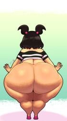 1girls ass ass_bigger_than_head ass_bigger_than_torso bbw big_ass black_hair bottom_heavy bottomless bubble_butt chubby chubby_female clothing dat_ass fat_ass female female_only gluteal_fold huge_ass large_ass massive_ass n-kosi n-kosi_(coloring) png rear_view sadie_(tdi) solo thick_ass thick_thighs thunder_thighs total_drama_island wide_hips