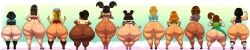 ass_chart ass_focus female female_only multiple_girls n-kosi n-kosi_(coloring) png rear_view thick_thighs thunder_thighs total_drama_island wide_hips