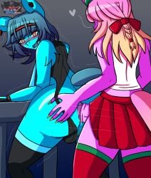 2025 2boys 2femboys airiin220 anal anal_sex anthro ass ass_focus ass_grab big_ass bulge bulge_through_clothing comely_material_morning cyan_(horse_race_test) cyberairiin_(airiin220) faggot femboy femboy_only furry furry_only gay girly homosexual horse horse_race_tests horse_tail horsecock leotard male/male male_only massive_ass penis_in_ass stockings thick_thighs yaoi