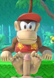 ai_generated diddy_kong donkey_kong_(series) donkey_kong_country feet foot_fetish foot_play footjob gay happy nintendo pawjob paws pov uncensored
