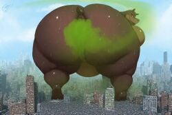 ai_generated anus back_view bbw big_breasts dreamworks farting giantess gloria_the_hippopotamus huge_ass madagascar_(series) perchance_ai round_belly ssbbw