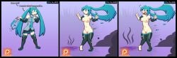 1girls accidental_exposure anime blue_eyes blue_hair breasts burned_clothing comic embarrassed embarrassed_nude_female enf exhibitionism exposed_breasts exposed_pussy hatsune_miku humiliation medium_breasts meme naked naked_female outdoor_nudity oz_the_freak parody public_humiliation public_nudity ripped_clothing suddenly_naked thighs twintails twintails vocaloid wardrobe_malfunction