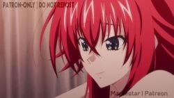 1boy1girl akeno_himejima animated anime blowjob blue_eyes brown_eyes brown_hair caught chimney genitals groping high_school_dxd maplestar pole_dancing red_hair rias_gremory santa_hat stuck_in_chimney swallowing tagme teasing video