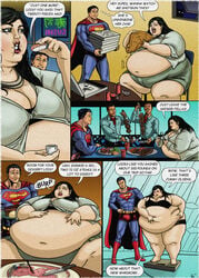 bbw dc_comics female lois_lane outgrowing_clothes overeating ray_norr ssbbw stuffing superman superman_(series) weight_gain