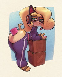 1girls 2021 activision alternate_costume anal anthro ass belt big_ass big_dildo bigdad blonde_hair bubble_ass bubble_butt cat_ears clothing coco_bandicoot controller crash_(series) crate dildo dildo_in_ass ears electronics feet female female_focus female_only fur furry green_eyes headphones headset large_ass microphone pants ponytail sandals smug solo sportswear thick_thighs thighs toes wide_hips