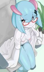 1girls anthro dr._voir gardevoir kirlia pokémon_(species) pokemon pokemon_(species) shiny_pokemon small_breasts yunosu_ishii