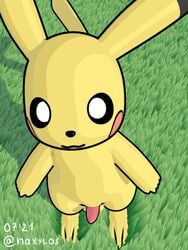 2021 3:4 3d 3d_(artwork) :3 animated balls blinking cel_shading closed_eyes digital_media_(artwork) erection feral fur furry furry_only genitals gif grass happy looking_at_viewer looking_up loop male male_only naxylos nintendo nude outside penis pikachu plant pokémon_(species) pokemon shaded short_playtime smile solo standing tail tailwag tapering_penis throbbing throbbing_penis twitching video_games