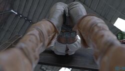 3d ass bondage butt cd_projekt_red ciri clothed female legs pillory stocks sus-3d tagme the_witcher_(series) the_witcher_3:_wild_hunt viewed_from_below