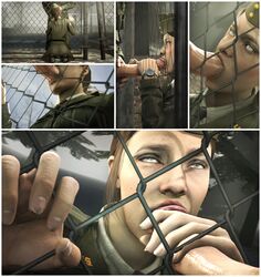 1boy 1girls 3d akatomasu big_penis blowjob brown_hair call_of_duty call_of_duty_ww2 close-up comic comic_page corporal_green fellatio female fence fully_clothed garrison_cap hand_on_penis handjob hat hi_res highres just_the_tip kneeling large_penis light-skinned_female light-skinned_male light_skin looking_at_partner looking_pleasured looking_up male military military_hat military_uniform necktie oral oral_penetration oral_sex outdoor pale-skinned_male pale_skin penis public shirt side_view source_filmmaker straight through_wall tie world_war_2