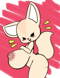 1girls aggressive_retsuko aggretsuko anthro ass big_ass breasts female female_only fennec fenneko fox fur huge_breasts sanrio smooth_skin solo solo_female thick_thighs vono