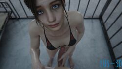 1boy 1girls 3d claire_redfield clarie feet handjob large_penis light-skinned_female light-skinned_male light_skin male_pov pov resident_evil sus-3d tease