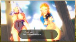 1male 2girls big_ass big_breasts blonde_female blonde_hair blush breath_of_the_wild dripping green_eyes hairband happy koikatsu light-skinned_female link long_hair nintendo nipples off_screen_male_character outdoors paya_(the_legend_of_zelda) pointy_ears post_sex princess_zelda red_eyes ryoukai sheikah sweat the_legend_of_zelda wet_body wet_breasts white_hair wide_hips zelda_(breath_of_the_wild)