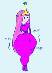 adventure_time ass_clapping big_ass clapping_cheeks fat_ass female female_focus hexanne princess_bubblegum tagme