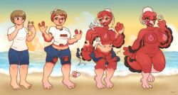 anthro beach beak beak_growth big_breasts blonde_hair breast_expansion breast_growth breasts celsty clothed clothing colored confusion expansion feathers female gender_transformation generation_7_pokemon growth hair hair_shrinking happy human male mammal mtf_transformation nintendo nude oricorio pokemon pokemon_(species) pokemon_transformation red_body red_feathers sequence solo species_transformation surprised_expression thick_thighs thigh_expansion torn_clothing transformation winged_arms wings