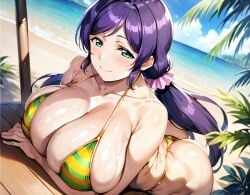 1girls ai_generated alternate_breast_size big_breasts bostin breasts busty curvaceous curvy curvy_body curvy_female curvy_figure female huge_breasts large_breasts love_live! sweat sweating sweaty sweaty_body sweaty_breasts thick_thighs thighs toujou_nozomi venus_body voluptuous