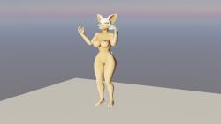 3d animated anthro bovinicus69 breasts female female_focus furry furry_only no_sound nude rouge_the_bat rouge_the_bat_(warfaremchine) sonic_(series) tagme video warfare_machine
