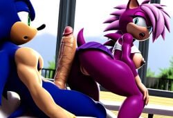 ai_generated ass blue_body breasts incest incest_(lore) magenta_fur male/female pink_hair sex sonia_the_hedgehog sonic_(series) sonic_the_hedgehog sonic_the_hedgehog_(series) sonic_underground straight veiny_penis