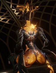 03d animated ass ass_shake ember_(warframe) ember_heirloom_(warframe) female self_upload solo warframe